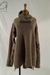 Marc le bihan round neck sweater 2772 taupe gray -brown